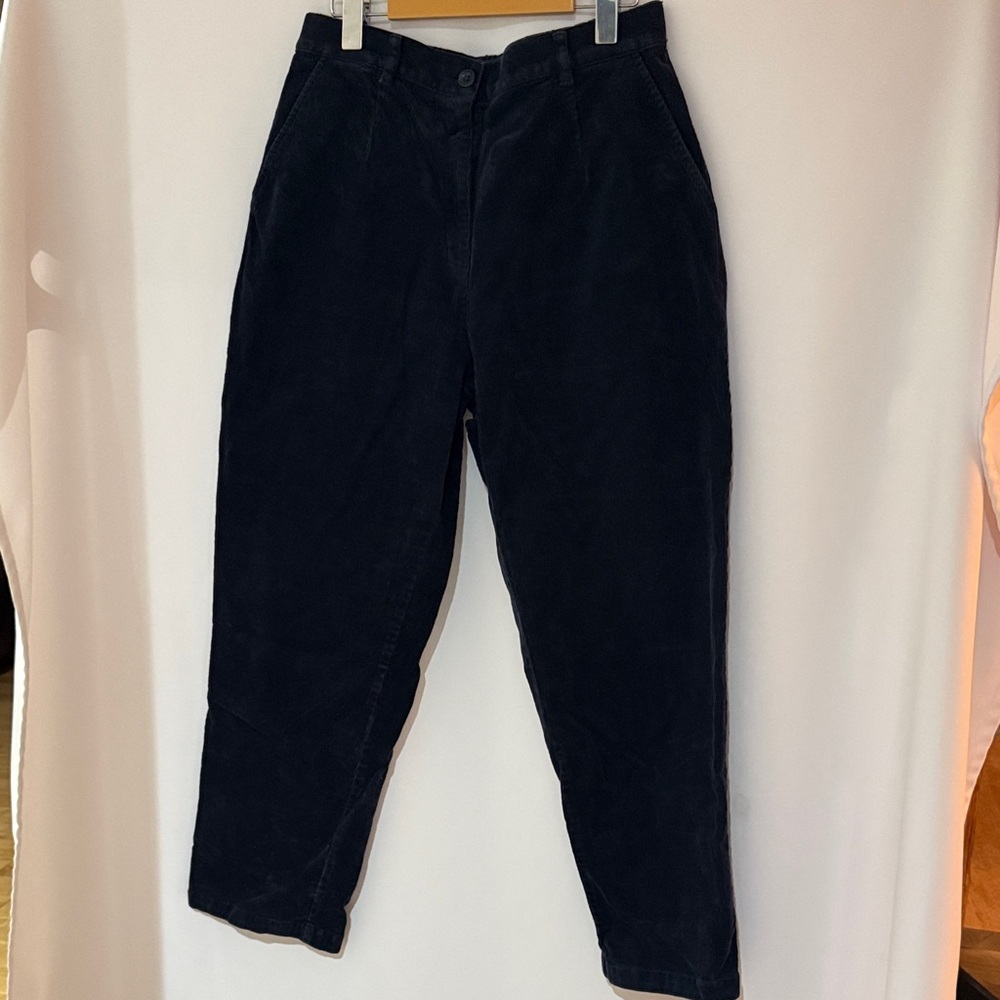 LL Bean Original Fit dark blue corduroy pants-Size 12P
